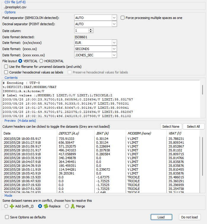 CSV Configuration