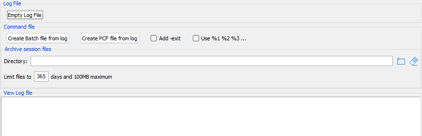 Command log preferences Command log Preferences